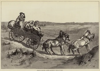 American Sketches, Prairie Travelling, Indians in Sight